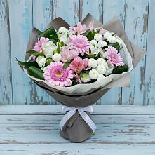 Букет цветов из:  Герберы, Альстромерии и Хризантемы #REPLACE_PRED# Решоткино