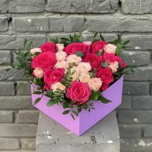 Цветочная композиция из Розы в коробке #REPLACE_PRED# Решоткино