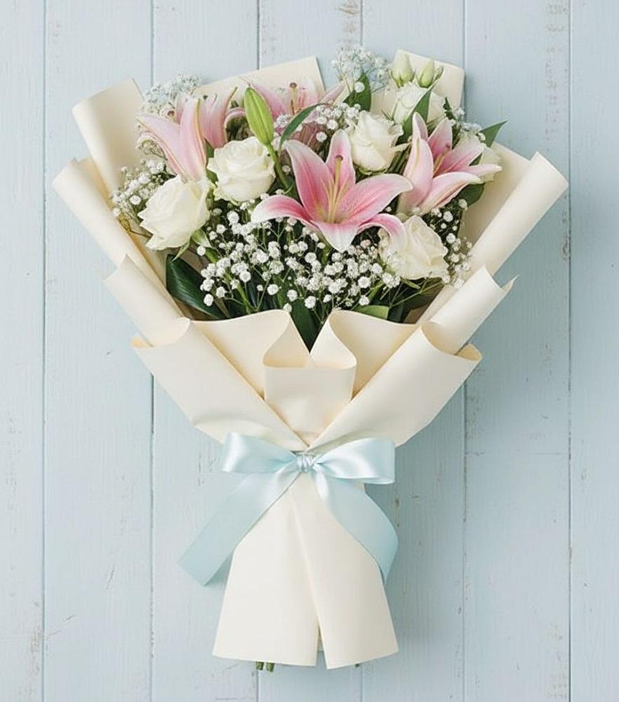 Букет цветов из: Лилии в Решоткино