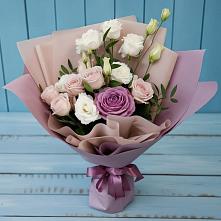 Букет цветов из:  Розы и Лизиантусы #REPLACE_PRED# Решоткино