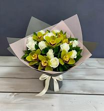 Букет цветов из:  Орхидеи и Розы #REPLACE_PRED# Решоткино