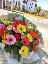 Букет цветов из:  Герберы #REPLACE_PRED# Решоткино