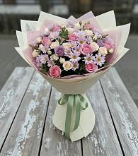 Букет цветов из:  Розы и Хризантемы в Решоткино