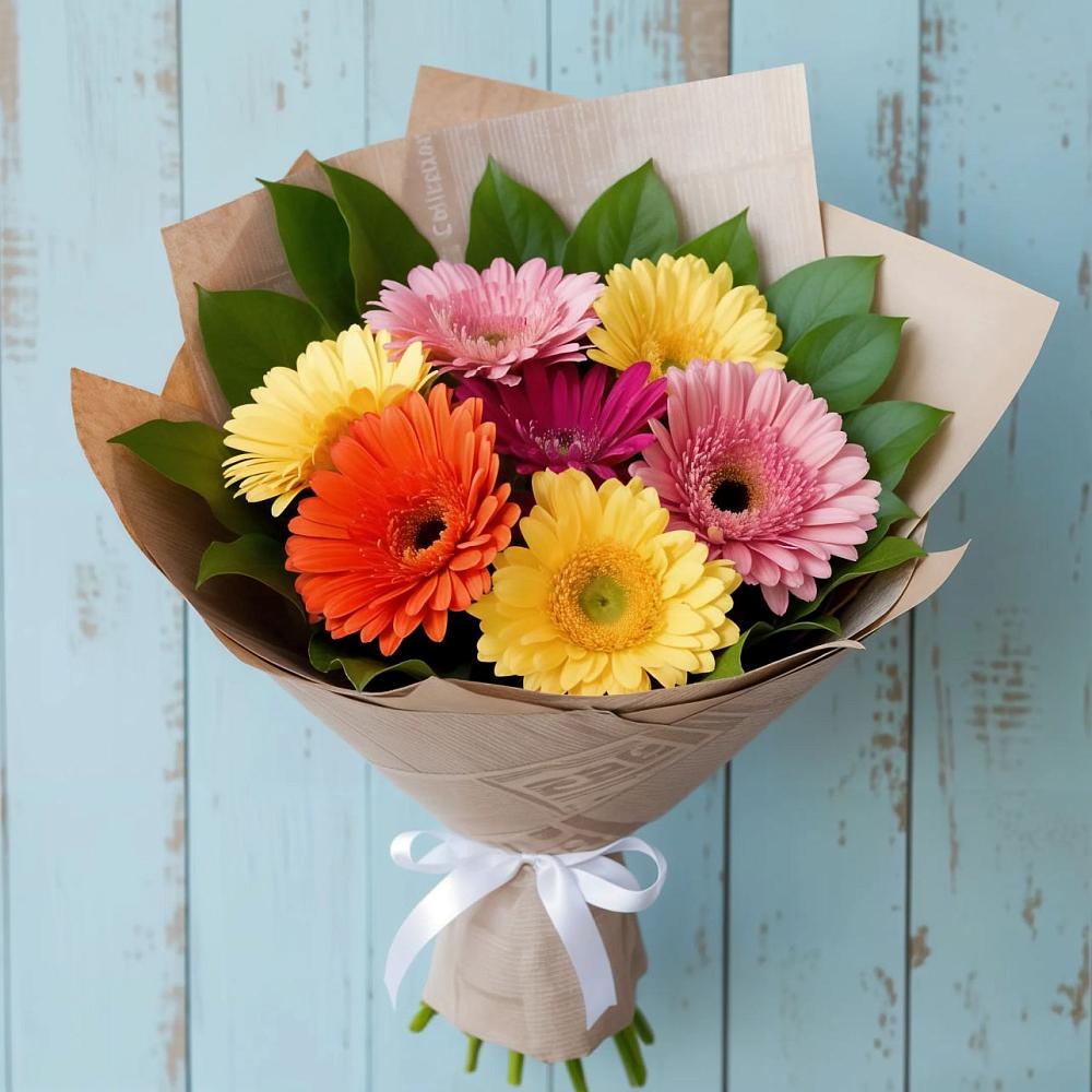 Букет цветов из: Герберы в Решоткино