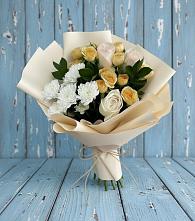 Букет цветов из:  Розы и Хризантемы #REPLACE_PRED# Решоткино
