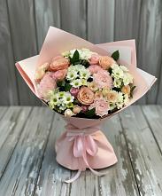 Букет цветов из:  Гвоздики, Розы и Хризантемы #REPLACE_PRED# Решоткино