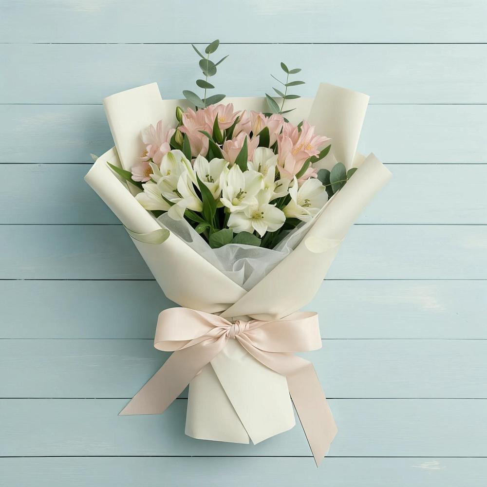 Букет цветов из: Альстромерии в Решоткино