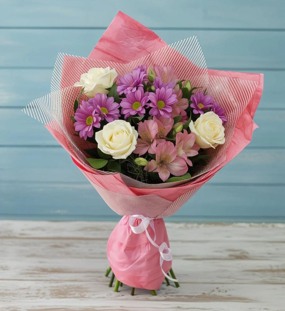 Букет цветов из: Герберы в Решоткино