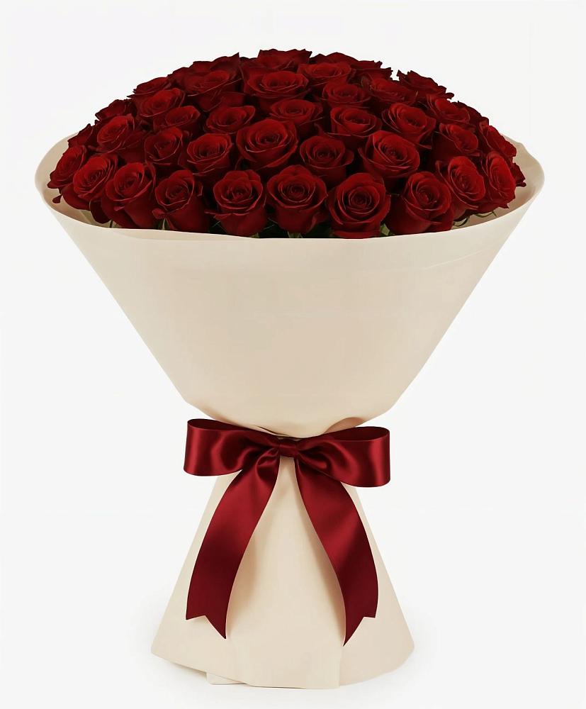 Букет 101 Бордовая роза Блэк Бакарра в Решоткино