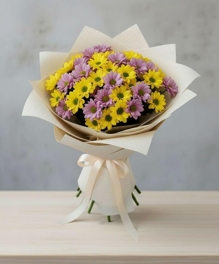 Букет цветов из: Хризантемы в Решоткино